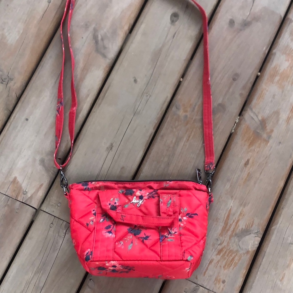 Lug Dory Mini Red Floral Print, NWOT